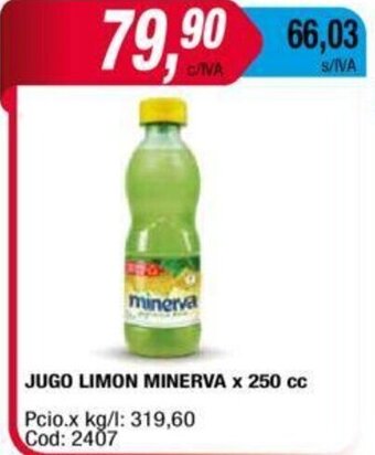 Maxiconsumo Jugo Limon Minerva x 250cc oferta