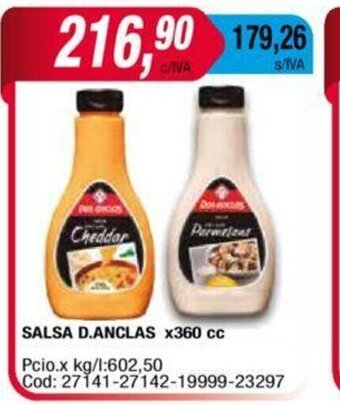 Maxiconsumo Salsa D.Anclas x 360cc oferta