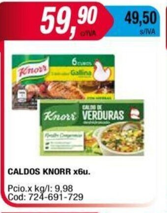 Maxiconsumo Caldos Knorr x 6u oferta