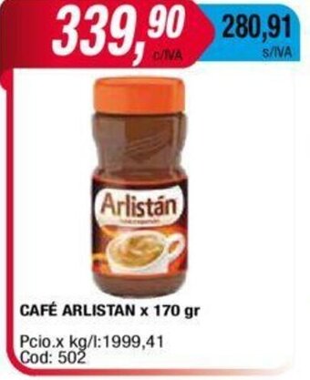 Maxiconsumo Café Arlistan x 170gr oferta