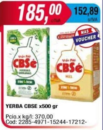 Maxiconsumo Yerba Cbse x 500gr oferta