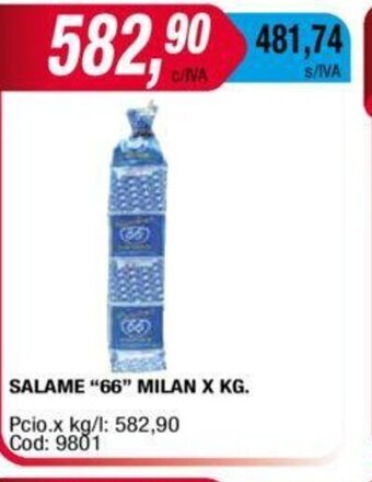Maxiconsumo Salame 66 Milan x kg oferta