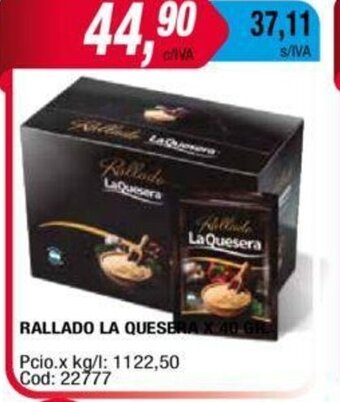 Maxiconsumo Rallado La Quesera x 40 gr oferta