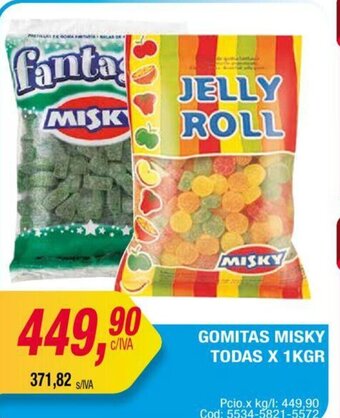 Maxiconsumo Gomitas Misky Todas x 1 kgr oferta