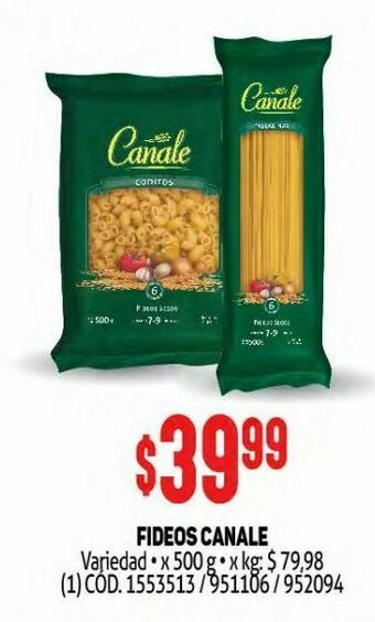Makro Fideos canale 500g oferta