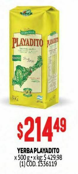 Makro Yerba mate playadito 500g oferta