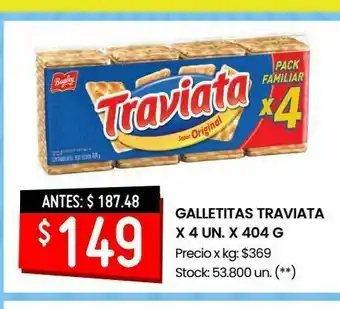 Changomas Galletitas traviata x 4 un. x 404 g oferta