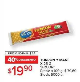 Carrefour Market Turrón Y Maní Arcor 40% Descuento oferta