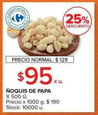 Carrefour Market ñoquis De Papa 25% Descuento oferta