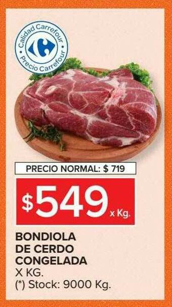 Carrefour Market Bondiola De Cerdo Congelada oferta