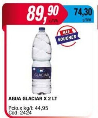Maxiconsumo Agua Glaciar x 2 Lt oferta