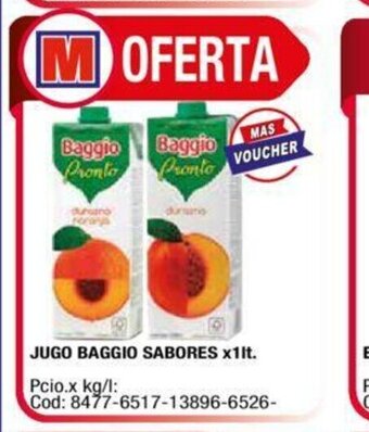 Maxiconsumo Jugo Baggio Sabores x 1lt oferta