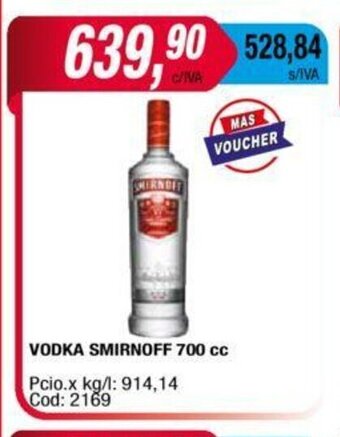 Maxiconsumo Vodka Smirnoff 700cc oferta