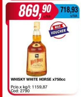 Maxiconsumo Whisky White Horse x 750cc oferta