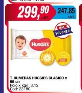 Maxiconsumo Huggies T. Humedas Clasico x 96 un oferta