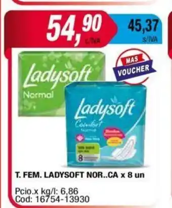 Maxiconsumo Ladysoft T. Fem Nor.. CA x 8 un oferta