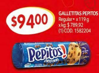 Makro Galletitas pepitos 119g oferta