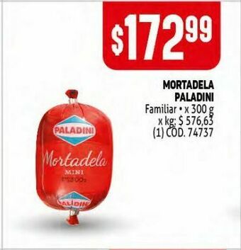 Makro Mortadela paladini 300g oferta