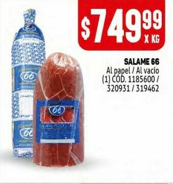 Makro Salame 66 kg oferta
