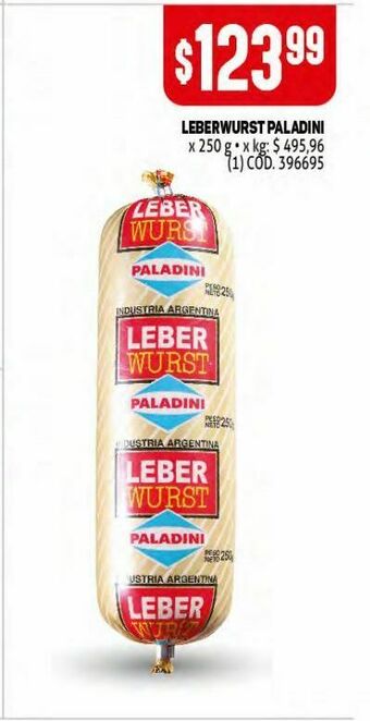 Makro Leberwurst paladini 250g oferta