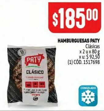 Makro Hamburguesas paty 2u oferta