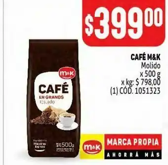 Makro Café molido m&k 500g oferta