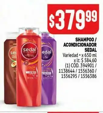 Makro Shampoo / acondicionador sedal 650ml oferta