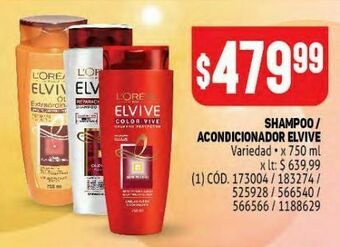 Makro Shampoo / acondicionador elvive 750ml oferta