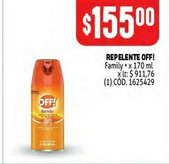 Makro Repelente off 170ml oferta