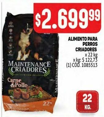 Makro Alimento balanceado para perros criadores 22kg oferta