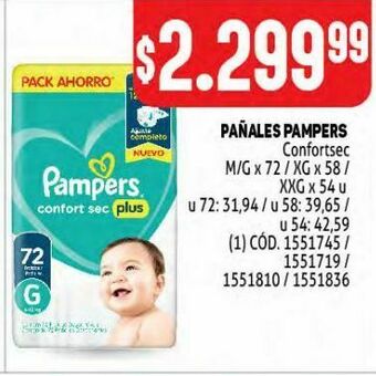 Makro Pañales pampers oferta