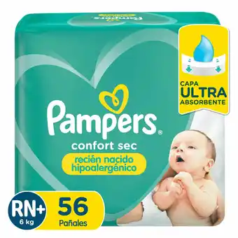 Walmart Pañales Pampers Confort Sec Rn+ 56 U oferta