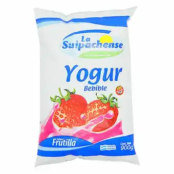 Walmart Yogur Bebible Entero La Suipachense Sabor Frutilla Sachet 900 Gr oferta