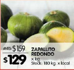 Disco Zapallo redondo x kg oferta