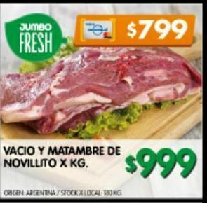 Jumbo Vacío y matambre de novillito kg oferta