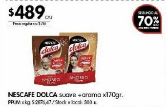Disco Café nescafé dolca suave+aroma x 170g oferta