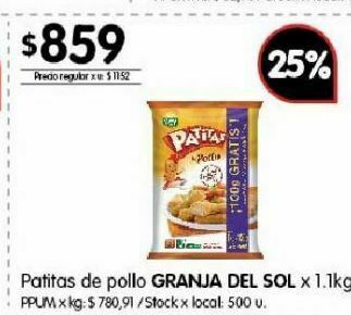 Disco Patitas de pollo granja del sol 1,1kg oferta