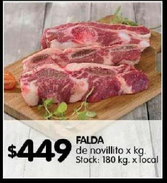 Disco Falda de novillito kg oferta