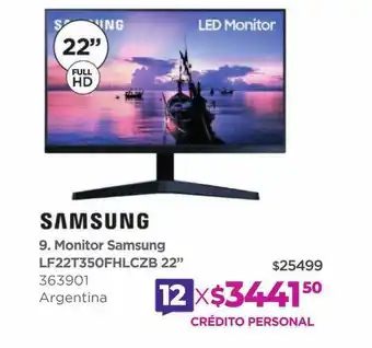 Frávega Monitor Samsung Lf22t350fhlczb 22 oferta