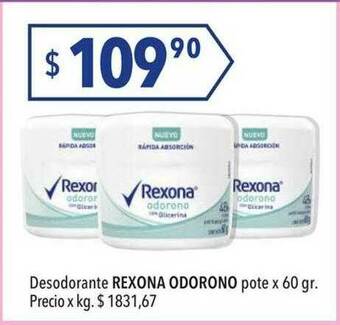Hergo Desodorante Rexona Odorono Pote oferta