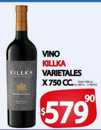 Supermercados Becerra Vino Killka Varietales oferta
