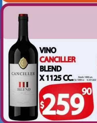 Supermercados Becerra Vino Canciller Blend oferta