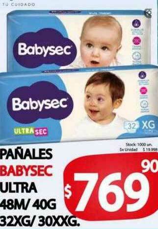 Supermercados Becerra Pañales Babysec Ultra oferta