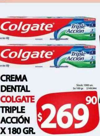 Supermercados Becerra Crema Dental Colgate Triple Acción oferta