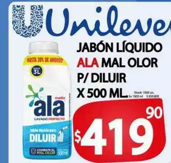 Supermercados Becerra Jabón Líquido Ala Mal Olor P Diluir oferta