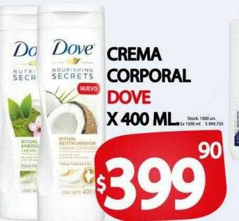Supermercados Becerra Crema Corporal Dove oferta