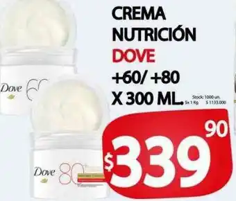 Supermercados Becerra Crema Nutrición Dove oferta