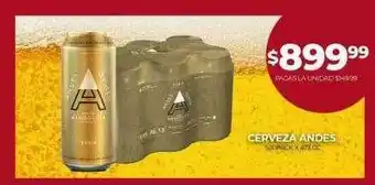 Supermercados Tadicor Cerveza Andes oferta