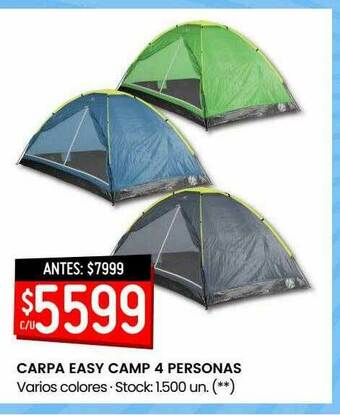 Changomas Carpa Easy Camp 4 Personas oferta
