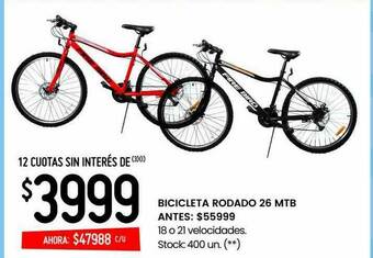 Changomas Bicicleta Rodado 26 Mtb oferta